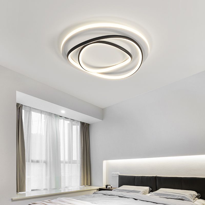 Luces de techo empotradas lineales modernas Luces empotradas de aluminio en blanco y negro