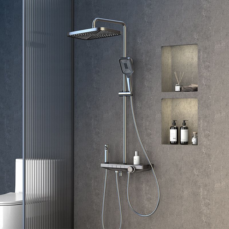 Modern Wall Mounted Adjustable Water Flow Shower Faucet Shower Hose Shower System