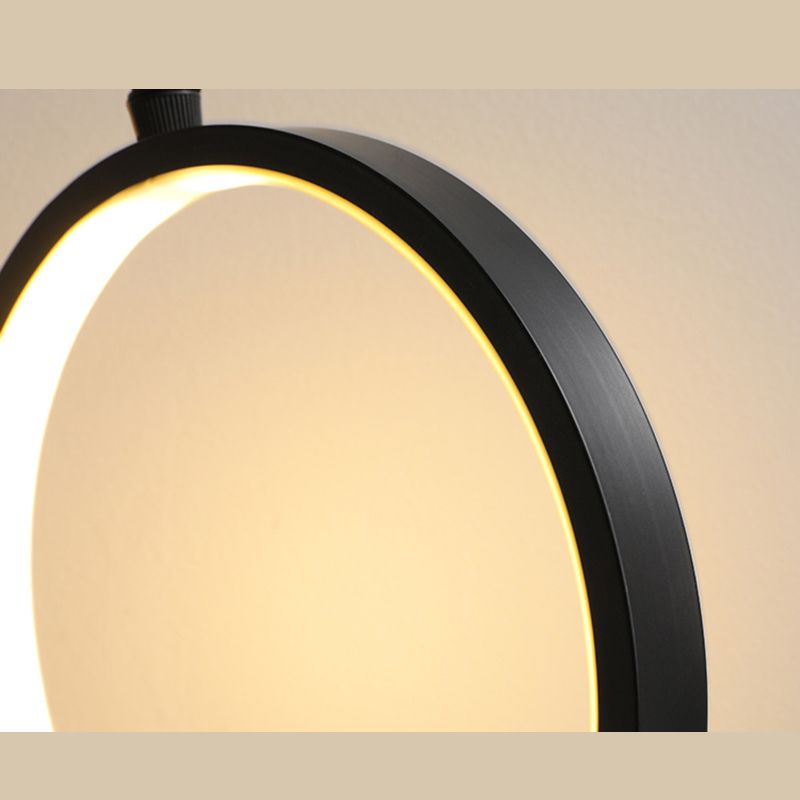 Geometrische hangende hanglamp moderne stijl metalen led zwart hangend plafondlicht
