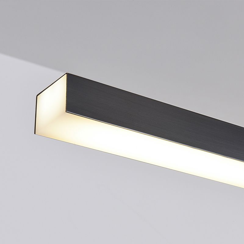 Modern Copper Island Lighting Fixtures Linear 1-Light Restaurant LED Suspension Lamp