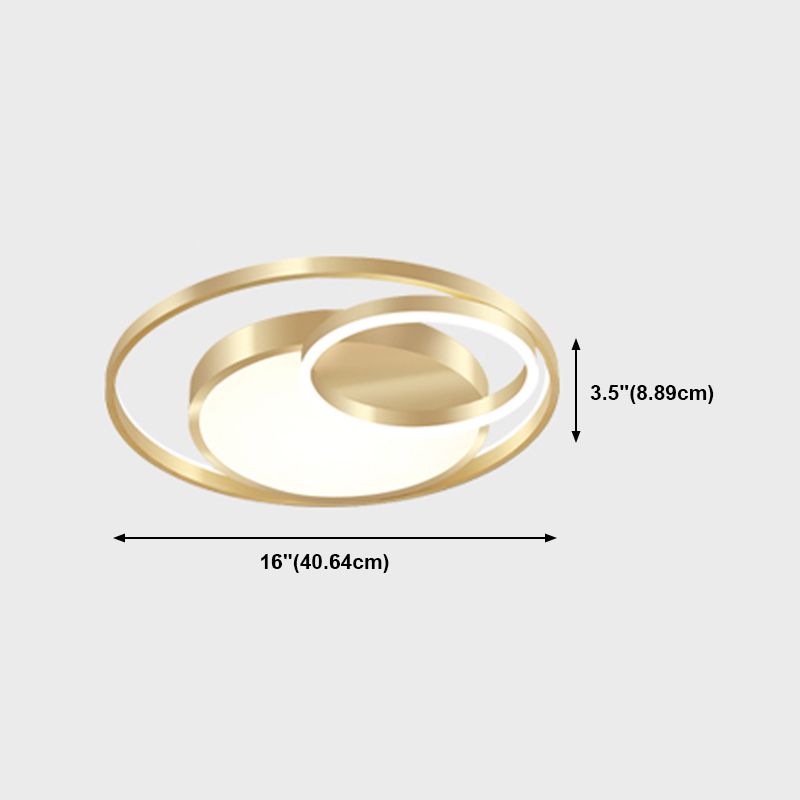 LED-Unterputz-Deckenleuchten, goldene Ring-Deckenleuchte für Schlafzimmer