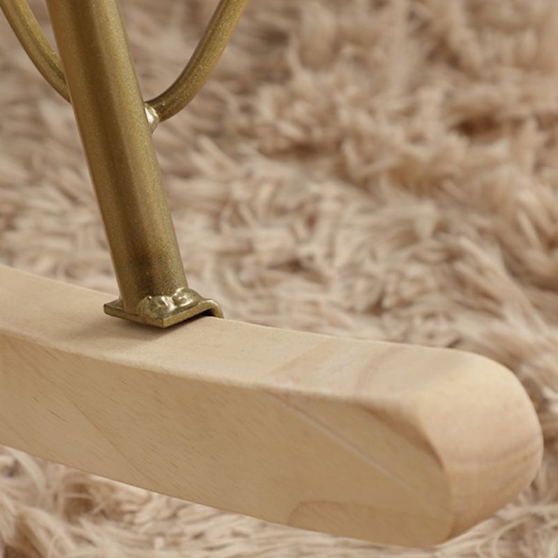 Contemporary Rocking Chair Rubber Wood Frame Wing Chair Back Indoor Rocking Chair