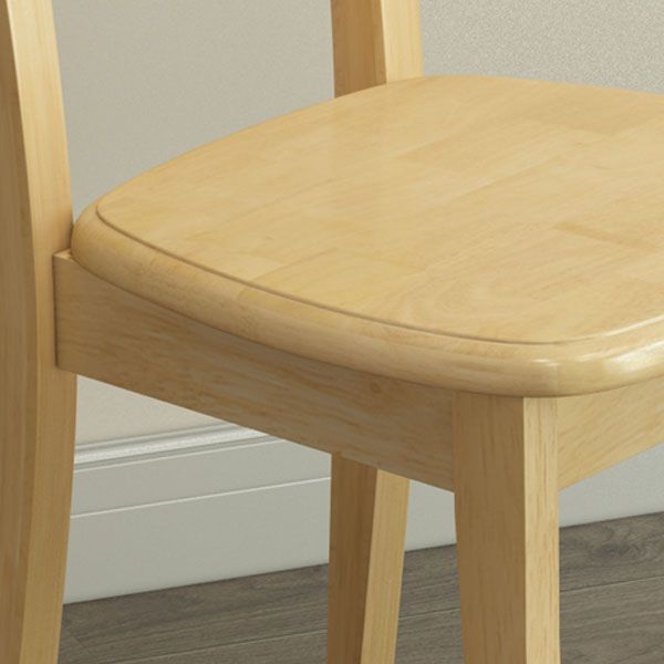 Modern Dining Chair Armless Chair with Wooden Legs for Kitchen