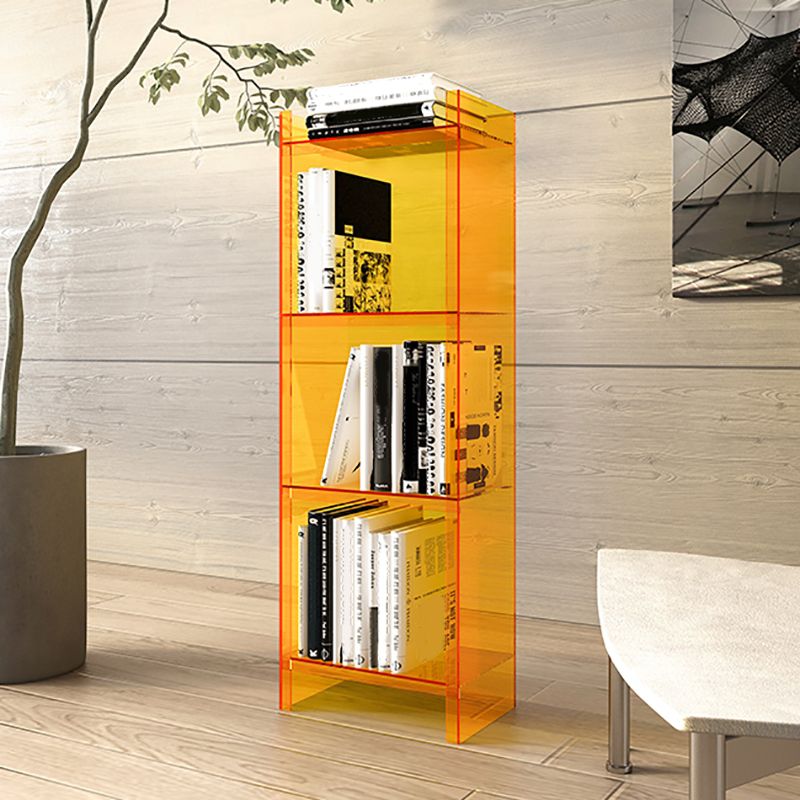 Acrylic Bookshelf Scandinavian Style Closed Back Bookcase for Home Office Study Room