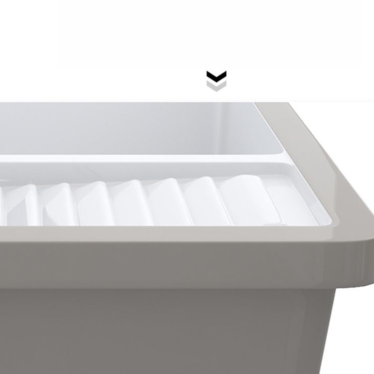 Modern Bathroom Sink Porcelain Rectangular Undermount Bathroom Sink with Pop-Up Drain