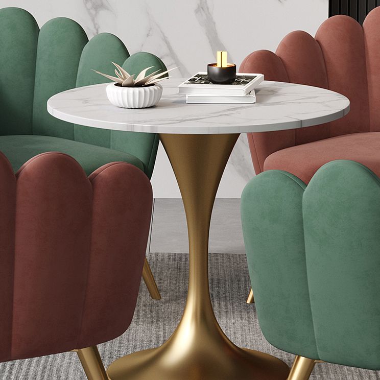 1/5 Pieces Dining Set Modern Style Faux Marble Dining Table Set for Home Use