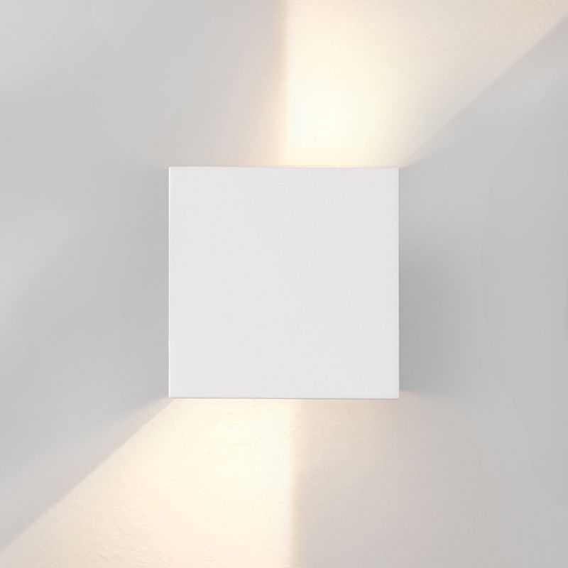 Minimalism Wall Sconce Square Wall Light Fixture with Metal Shade for Bedroom