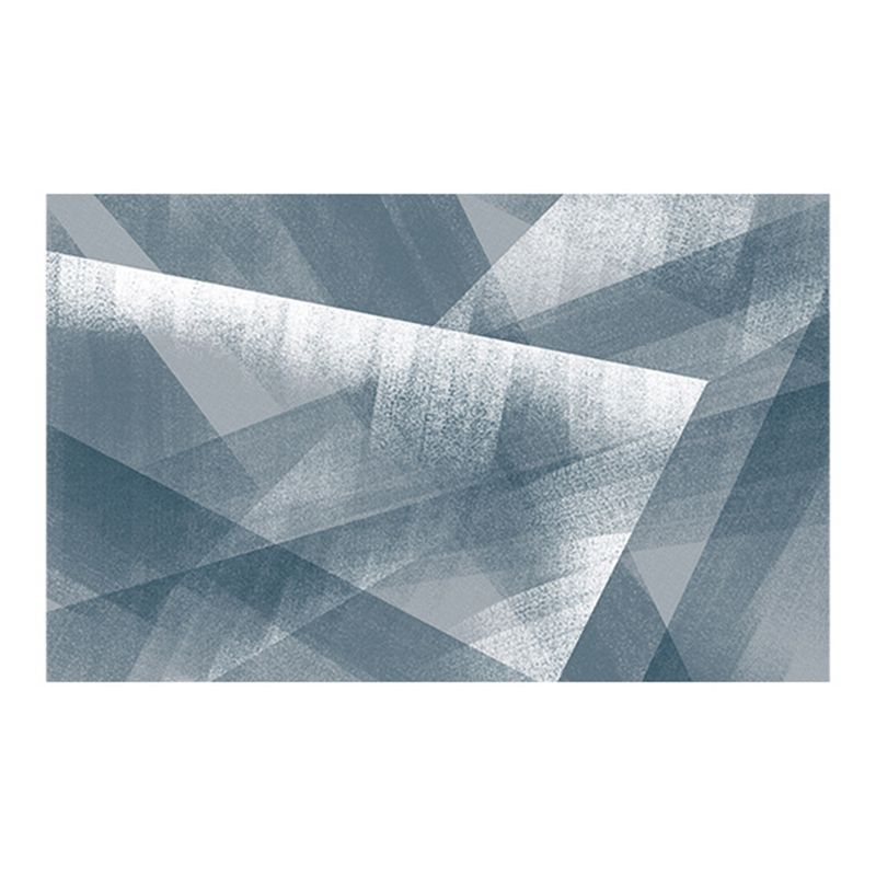 Grey Modern Rug Polyester Pattern Rug Stain Resistant Rug for Living Room