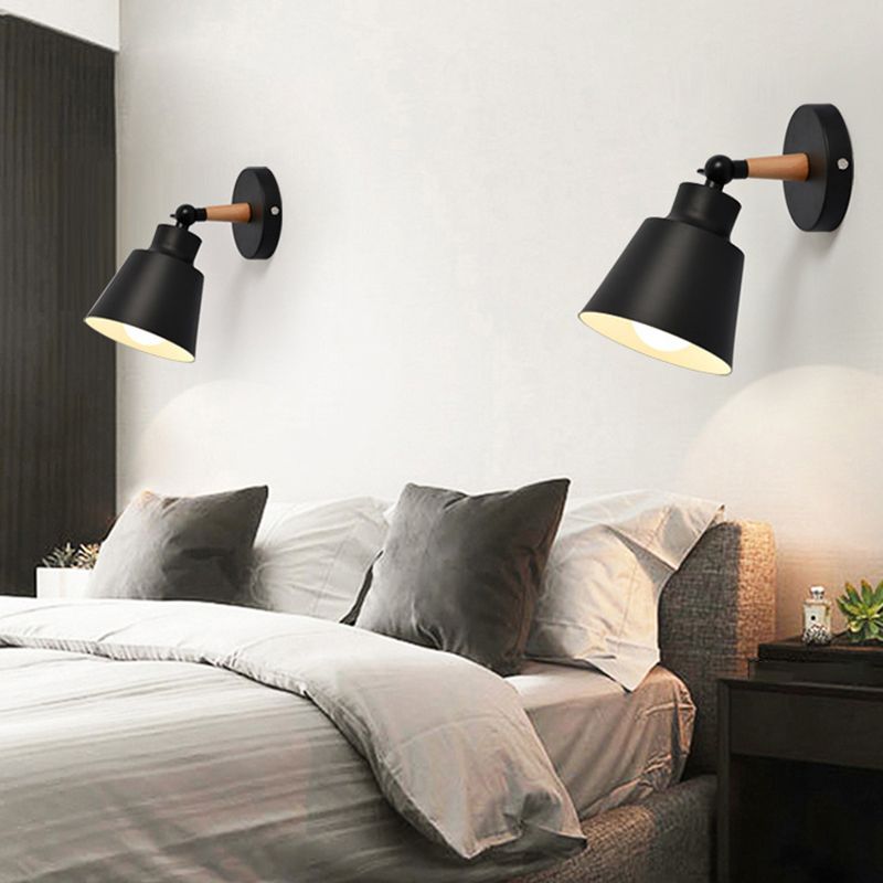 Geometric Shape Wood Wall Light Fixture Modern Style Wall Lamp for Dining Room