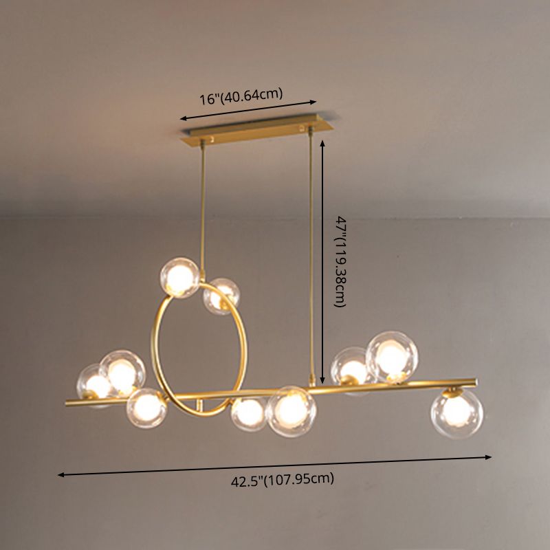 Círculo Dinning Room Illumino de la isla Vidrio Glass Minimal Pends Lighting Fexecture