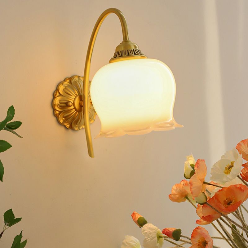 Resin Shade Wall Lights Modern Style Wall Mounted Sconce for Bedroom