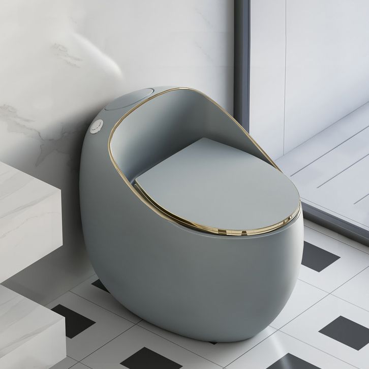 Modern Seat Included One Piece Toilet Round Floor Mounted Toilet Bowl for Washroom