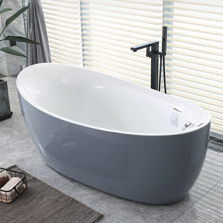 Modern 25.2-inch Tall Acrylic Bathtub Freestanding Soaking Bath (Board not Included)