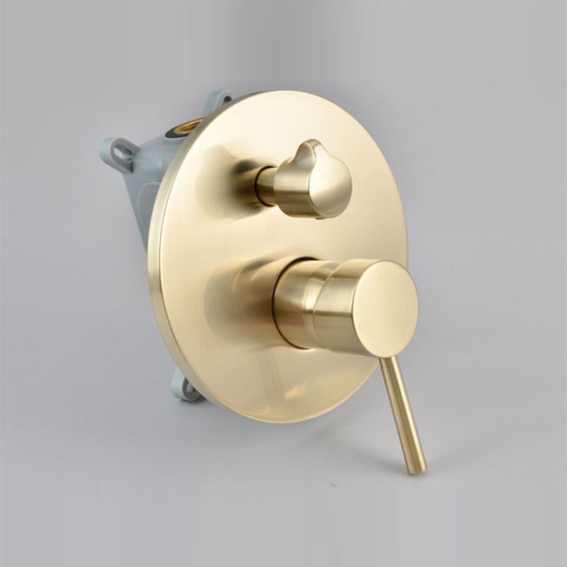 Cold and Hot Wall Mounted Bathtub Faucet Gold Finish Tub Faucet with Shower Head