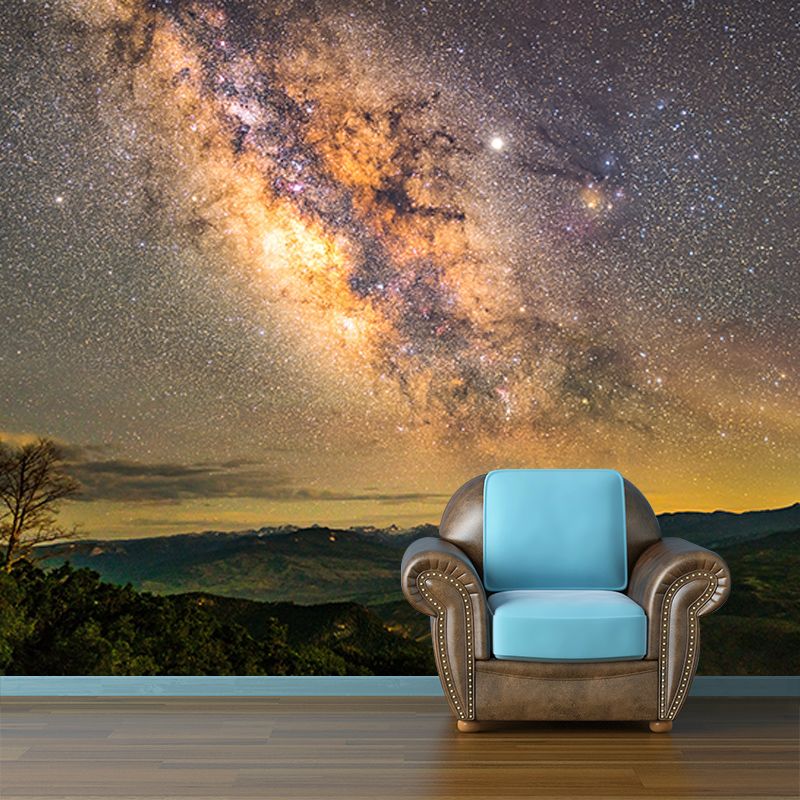 Photography Stain Resistant Wallpaper Cosmos Living Room Wall Mural