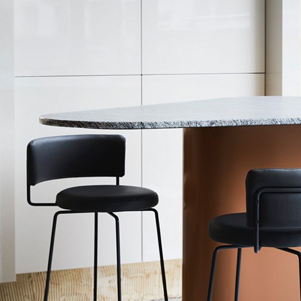 Industrial Style Metal Bar Stool Footrest Counter Stool for Living Room