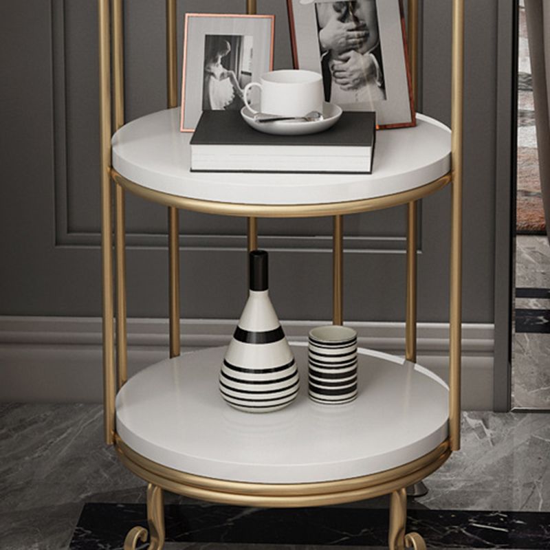 Glam Metal Shelf Bookcase Gold Vertical Bookcase Shelves Included