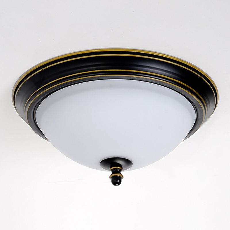 Glass Ceiling Mount Light Fixture Bowl-Shaped LED Traditional Flush Mount Ceiling Light Fixture