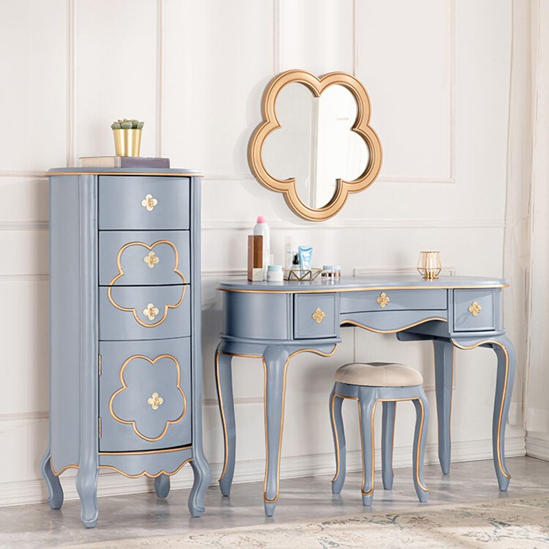 Victorian 3-Drawer Makeup Counter Solid Wood Vanity Dressing Table