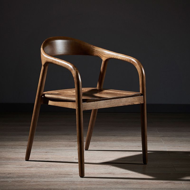 Traditional Style Dining Chairs Kitchen Arm Dining Chair with Wooden Legs