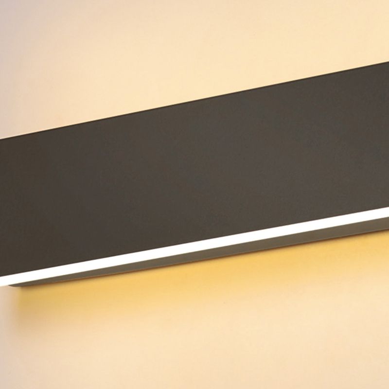 Muro di tonalità lineare Luce moderna MODER SEMPLICE 1 Fun a supporto per la parete della testa in nero