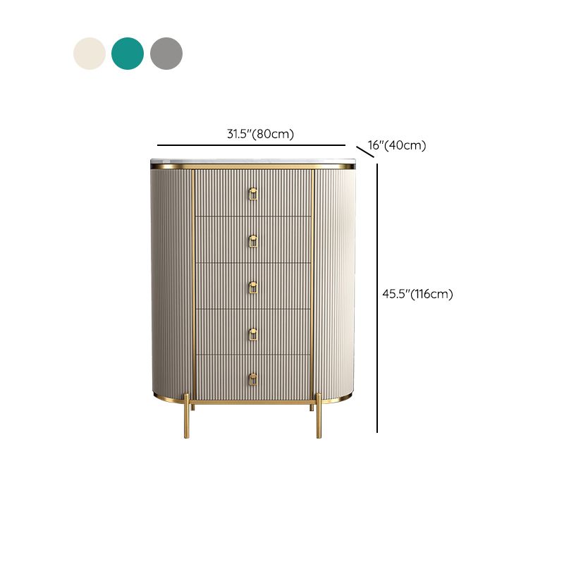 Modern Lingerie Chest Marble Vertical Storage Chest Dresser for Bedroom