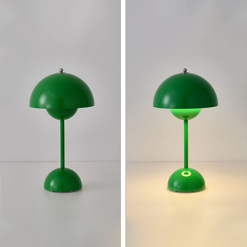 Modern Style Dome Night Table Lamp Metal One Light Nightstand Lamp