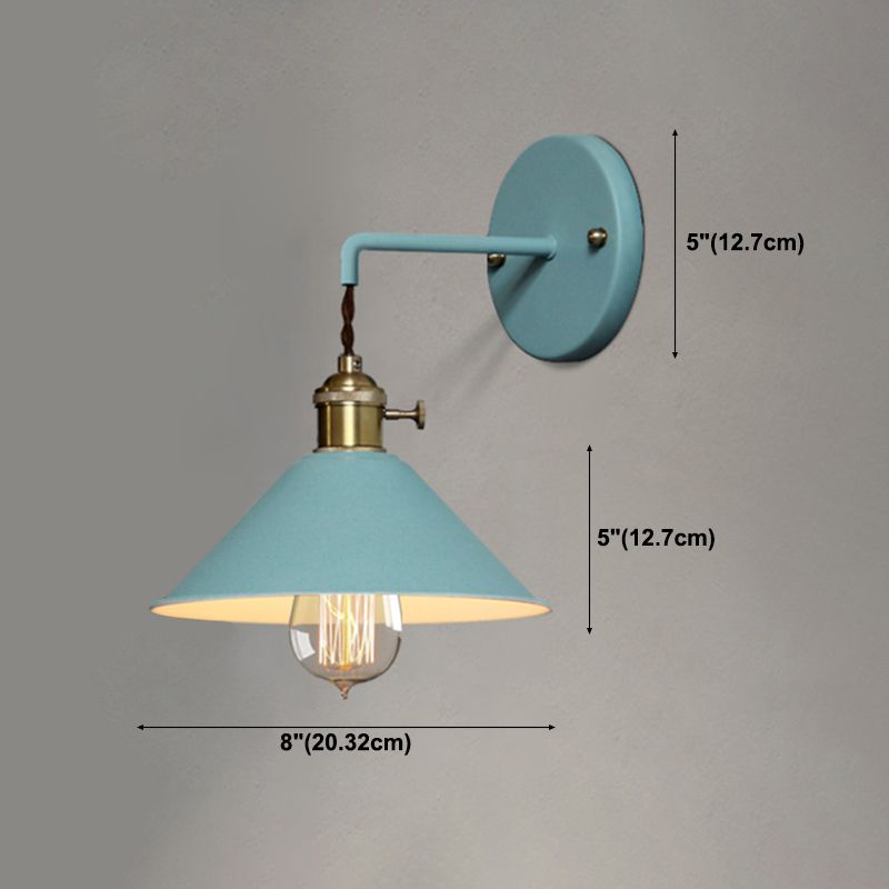 Clad Cone Light Industrial Style 1 Light Metal Wall Sconce Light Fixture