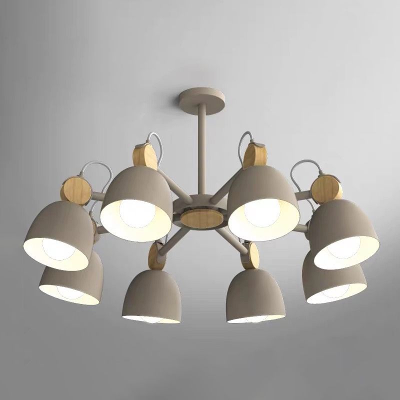 Modern Style Tapered Ceiling Pendant Light Metal Multi Lights Hanging Light Fixtures
