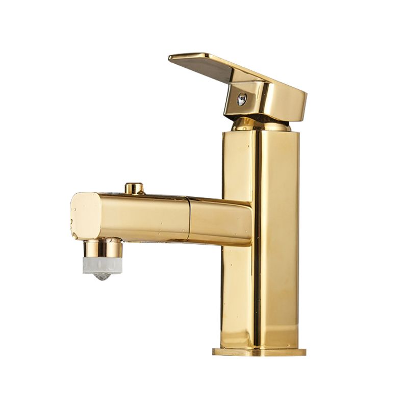 Light Luxury Bathroom Faucet Lever Handle Vessel Faucet with Swivel Spout