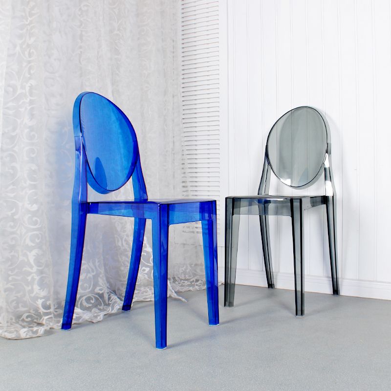 Ensemble de chaises en plastique de style scandinave, chaises de cuisine à manger et dos ouvert