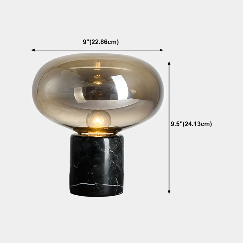 1 lampe de table de nuit géométrique légère lampe de table en verre de style moderne