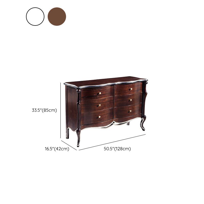 Mid-Century Modern Storage Cabinet Solid Wood 5/6-Drawer Accent Chest