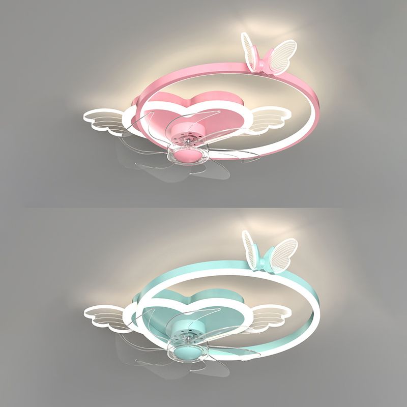 Télécommande coeur en forme de coeur en forme de la lampe à fans de lampe à la lampe à la lampe à la lampe à lampe à lampe à lampe à chasse à lame