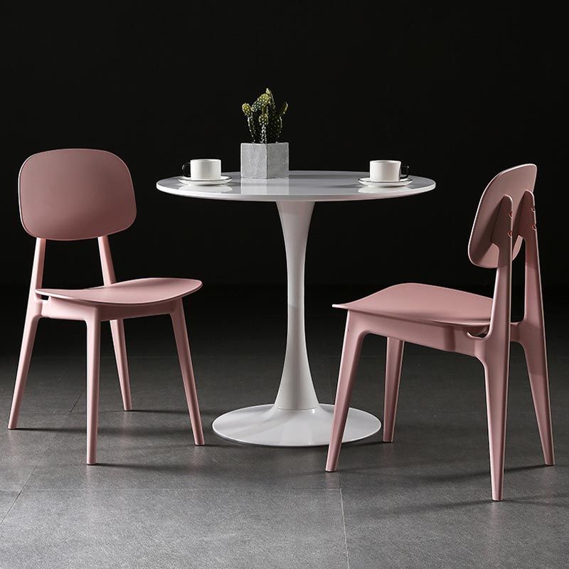 Plastic Side Chair Contemporary Open Back Dining Side Chair for Home