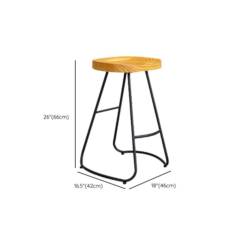 Solid Wood Dining Stools Contemporary Dining Stools with Footrest