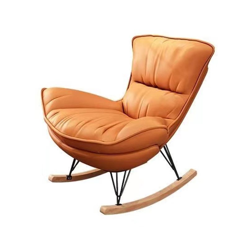 Modern Rocking Chair Upholstered Button-Tufted Glider for Living Room