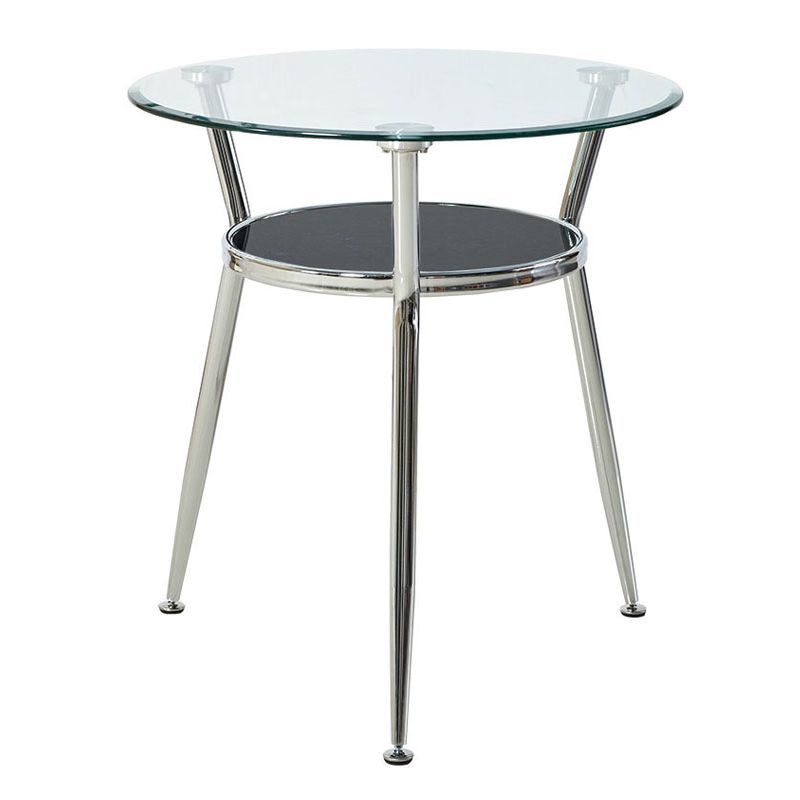 Moderner runder Esszimmertisch Temperierter Glas mit 3 Beinen für Esszimmer