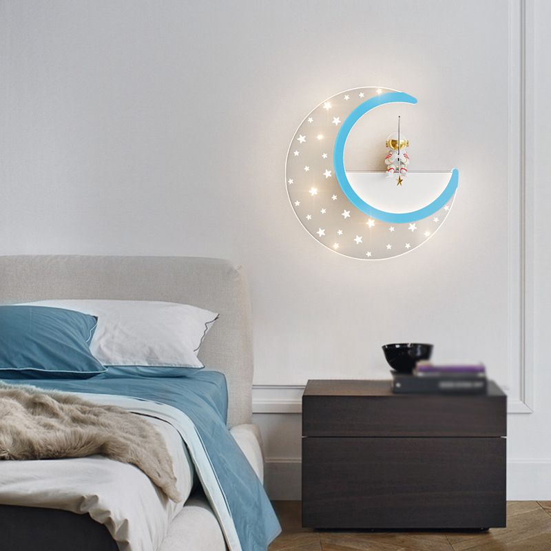 Children Wall Mount Light LED Resin Wall Light with Acrylic Shade for Kid's Room