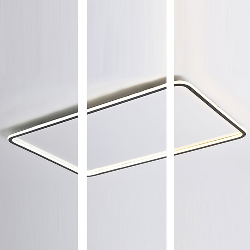 Lámpara de techo de aluminio con luces de techo de montaje de estilo simple para dormitorio y sala de estar