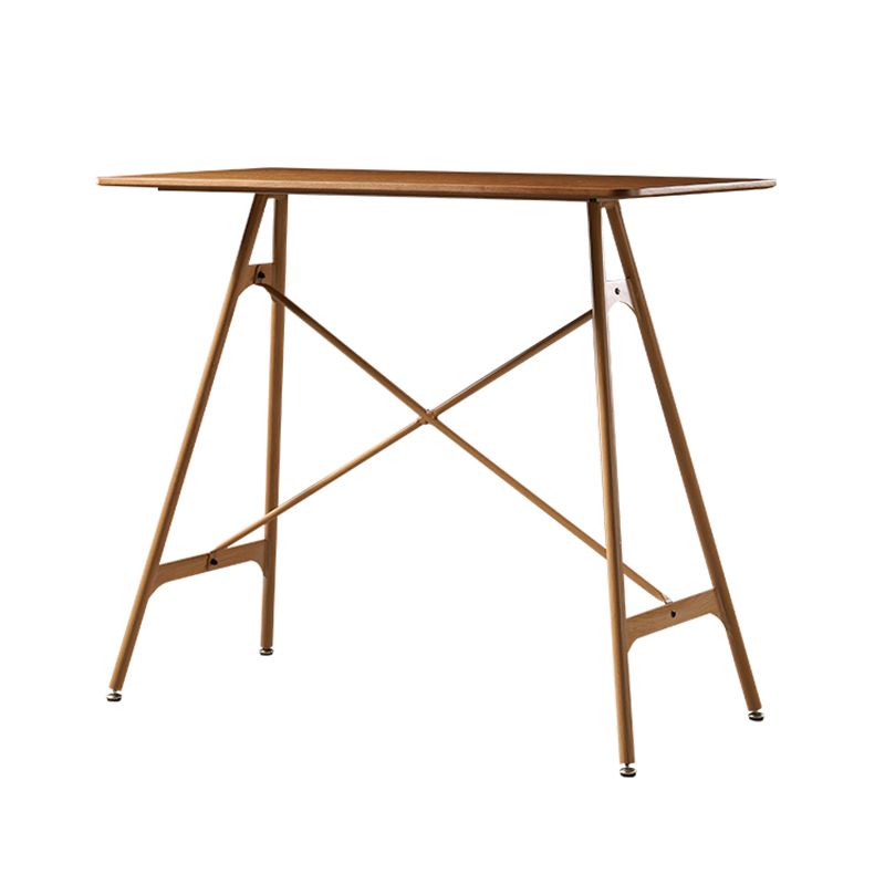 Modern Living Room Rectangle Wooden Trestle Bar Dining Table
