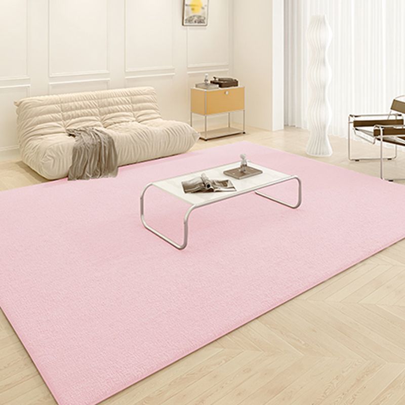 Stylish Living Room Area Rug Pure Color Polyester Area Carpet Non-Slip Backing Area Rug