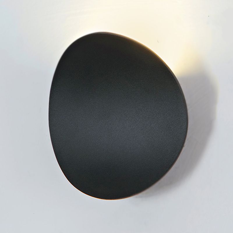 Round Metal Wall Sconce Modern Style 1-Light Wall Mount Lighting