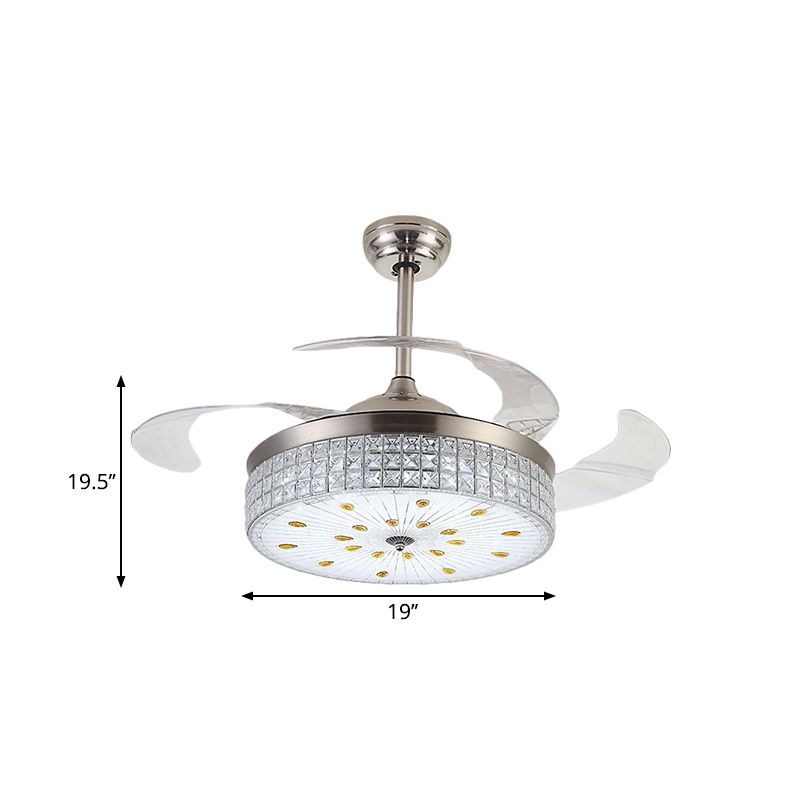 Éclairage semi-montage en verre givré moderniste moderniste 19 "W LED PENDANT LEU
