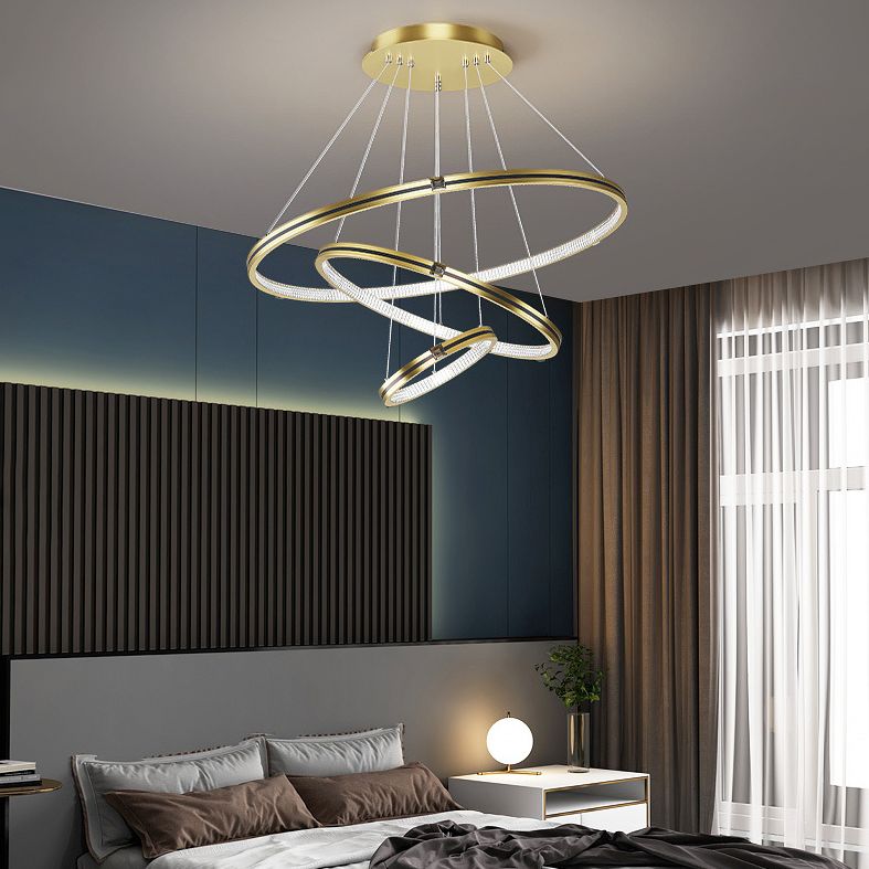 Simplicidad moderna Lámpara de araña orbicular acrílico Luces colgantes para colgantes para restaurante