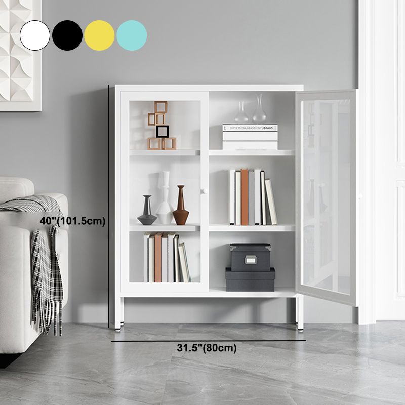 Scandinavian Style Bookcase with Door Shelf Bookcase for Study Room and Office