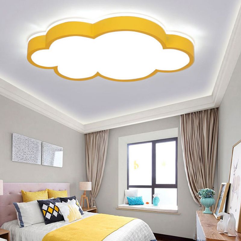 Nordic Style Flush Mount Cloud Metal LED Ceiling Light Fixture for Bedroom