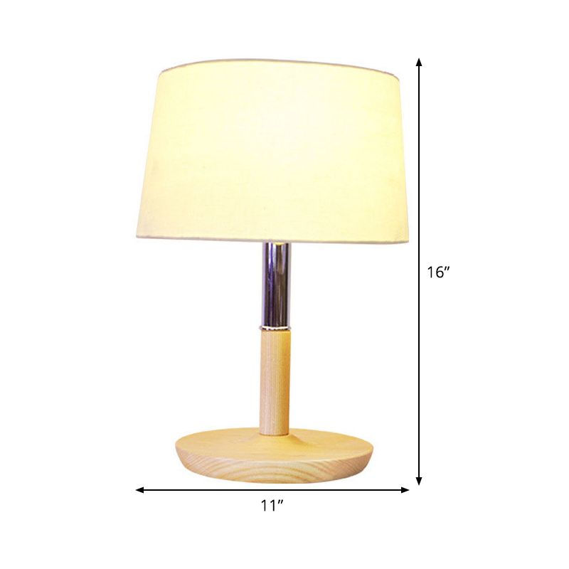 Drum Shade Task Lighting Modernism Fabric 1 lampe de lecture de bulbe en blanc pour l'étude