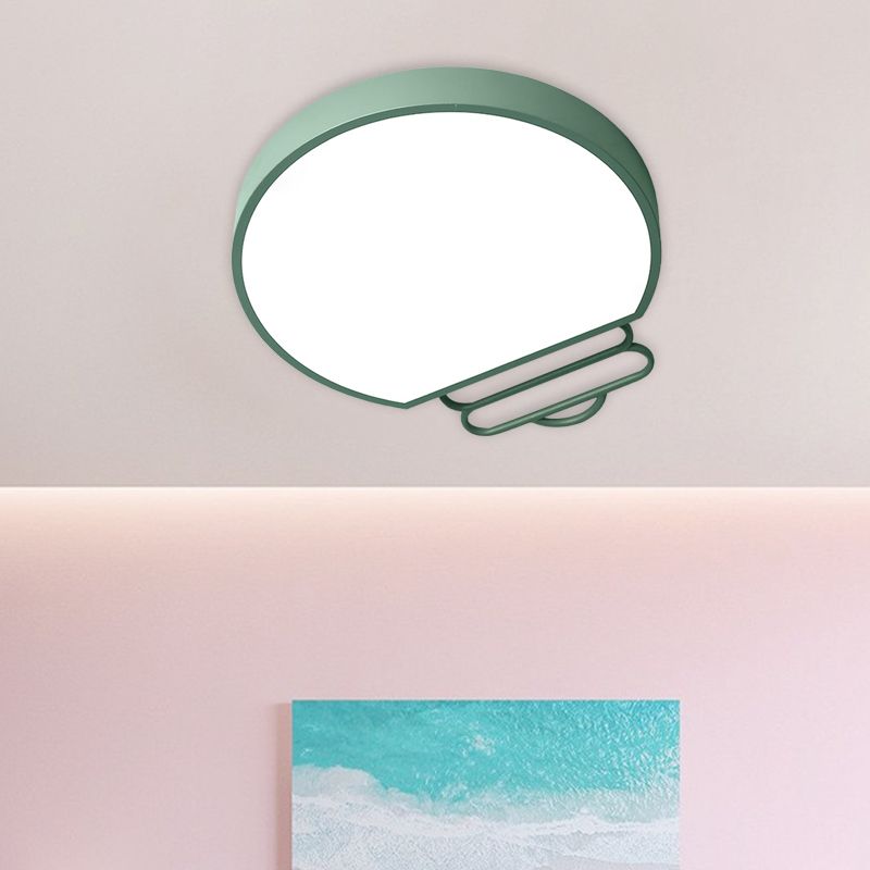 Noordse LED -spoelverlichting met acryl tint wit/groen/grijze bolvorm plafond gemonteerde lamp
