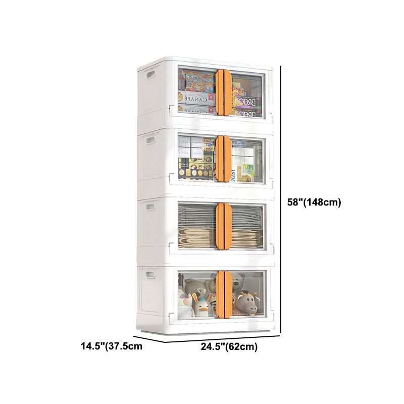 Contemporary Plastic Storage Cabinet Hinged Wardrobe Cabinet
